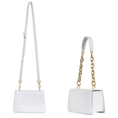 Autumn Pattern Chain Tote Bag - Vintage Square Shoulder Bag
